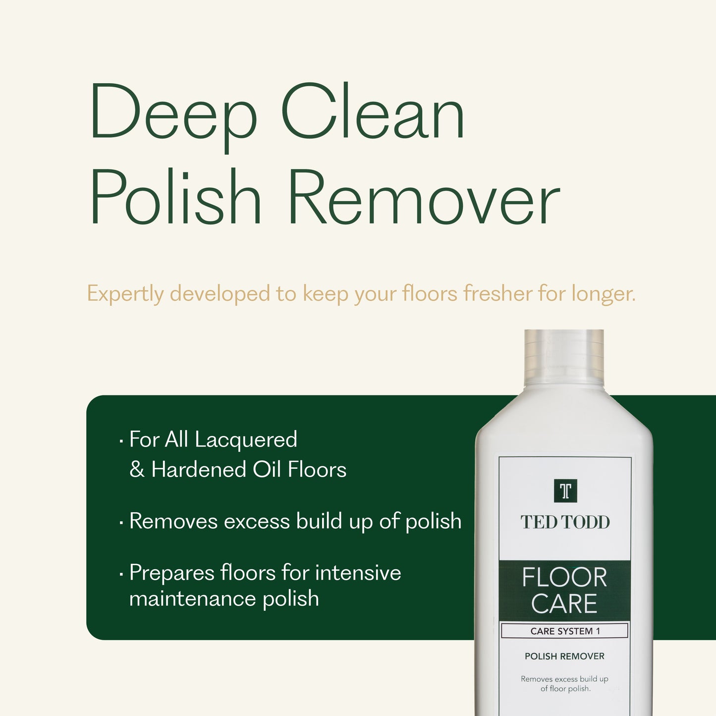 Deep Clean Polish Wax Remover 1ltr - Care System One & Three